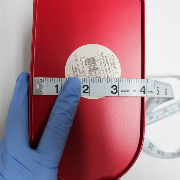 Metal Red White & Black Winter Christmas Basket Tin with Handles by Celebrate It - Picture 10 of 14